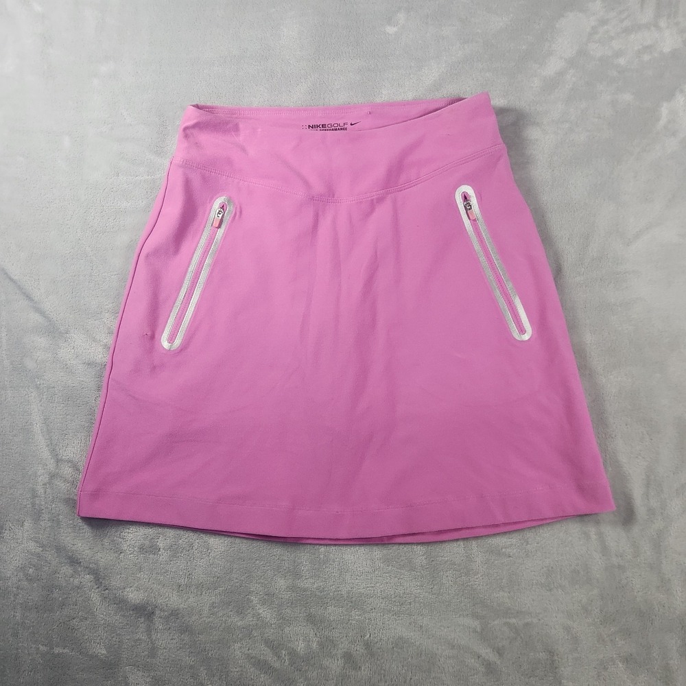 Nike Golf Skort Womens XS Pink Dri-FIT Tour Performance Zip Pockets Athletic